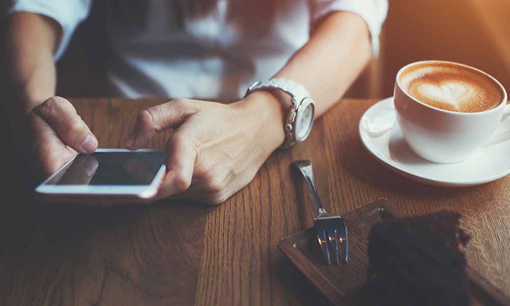 Free Wi-Fi in a Café